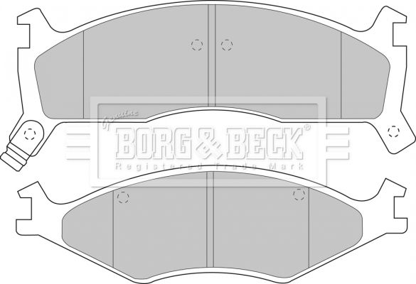 BORG & BECK Комплект тормозных колодок, дисковый тормоз BBP1573